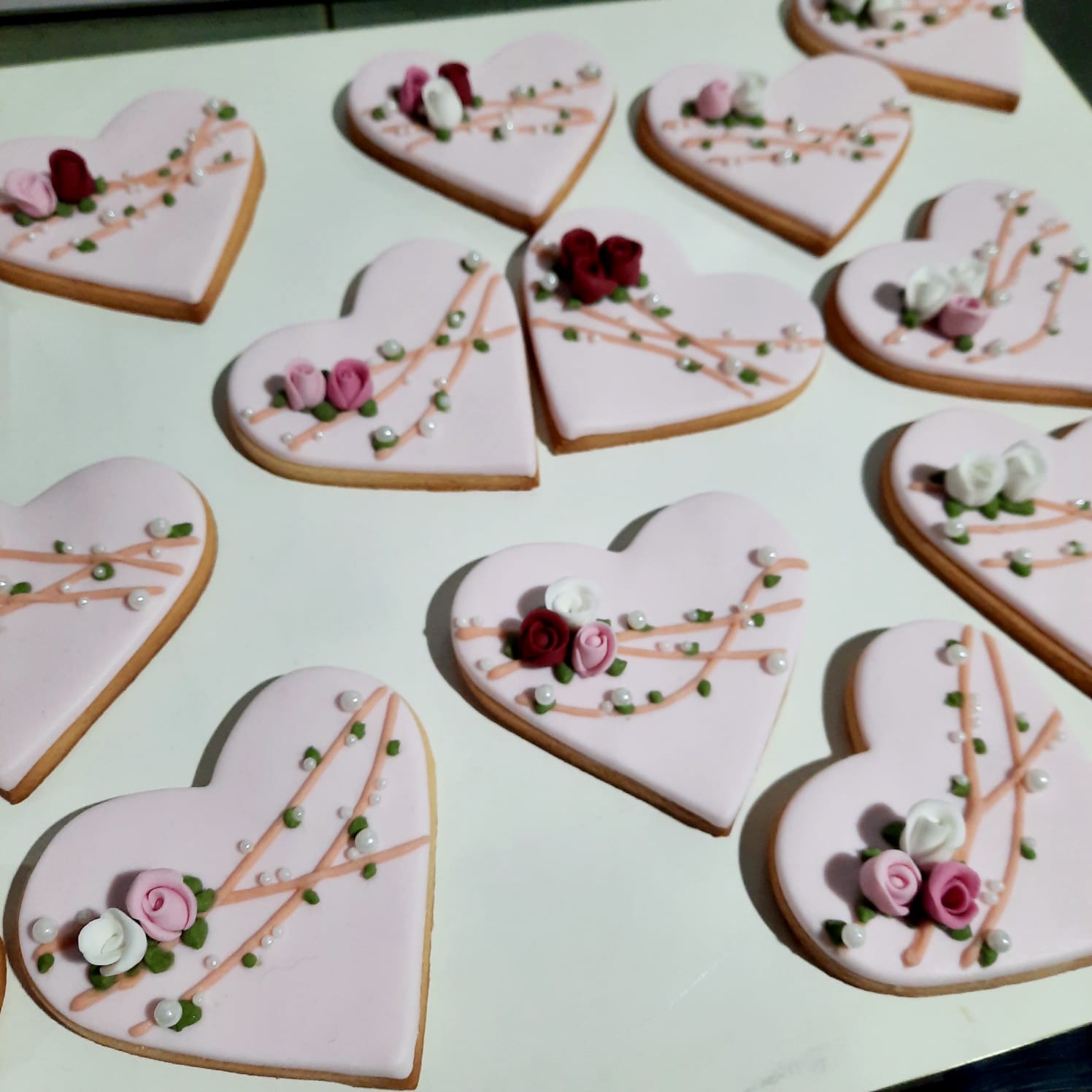 Coockie decorada con forma de corazón